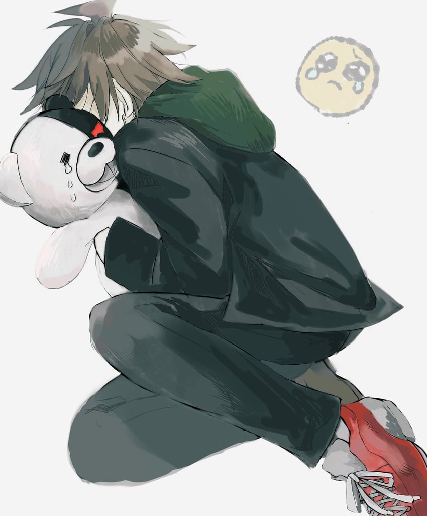 monokuma and naegi makoto (danganronpa and 1 more) drawn by shiba_(picopicosa)