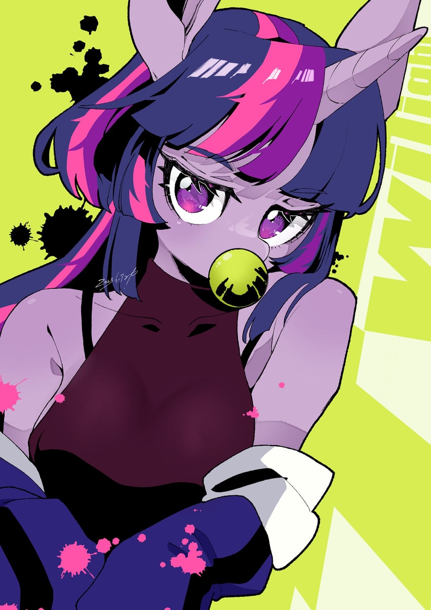 twilight sparkle (my little pony and 1 more) drawn by mamechi_(potetecyu_to)
