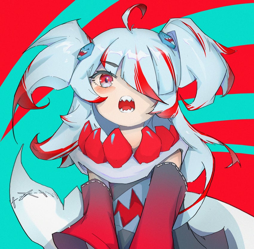 gawr gura (hololive and 2 more) drawn by chunkyeggy