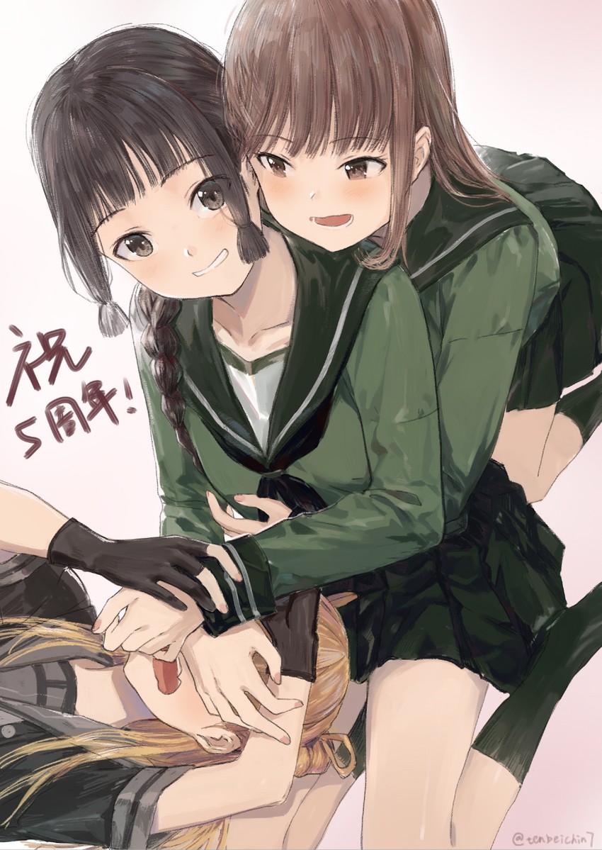 kitakami, ooi, abukuma, abukuma kai ni, ooi kai, and 1 more (kantai collection) drawn by piza_rokumai