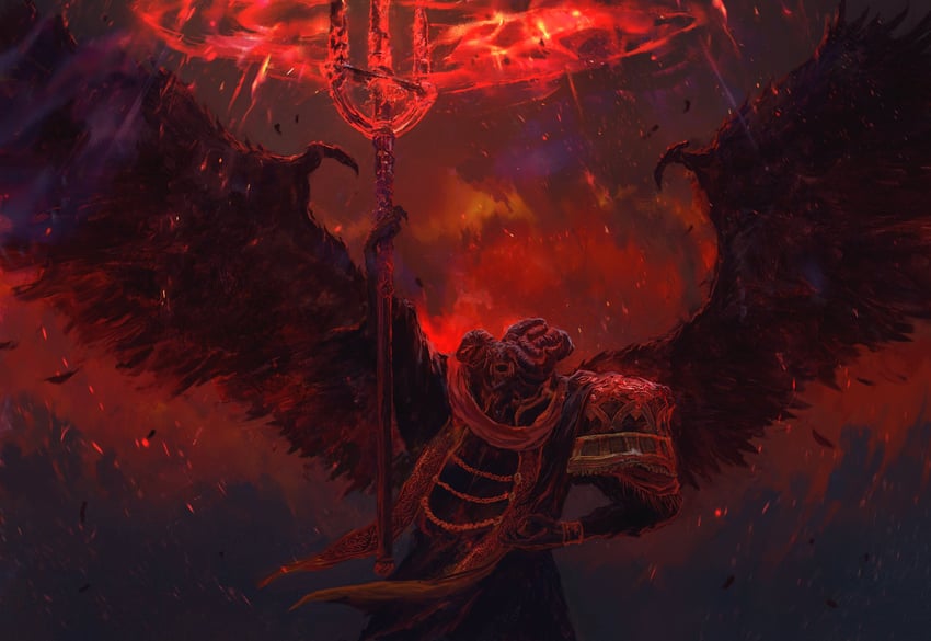 mohg lord of blood (elden ring) drawn by shimhaq