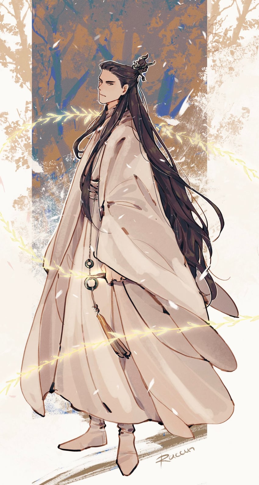 chu wanning (erha he ta de bai mao shizun) drawn by raccun7