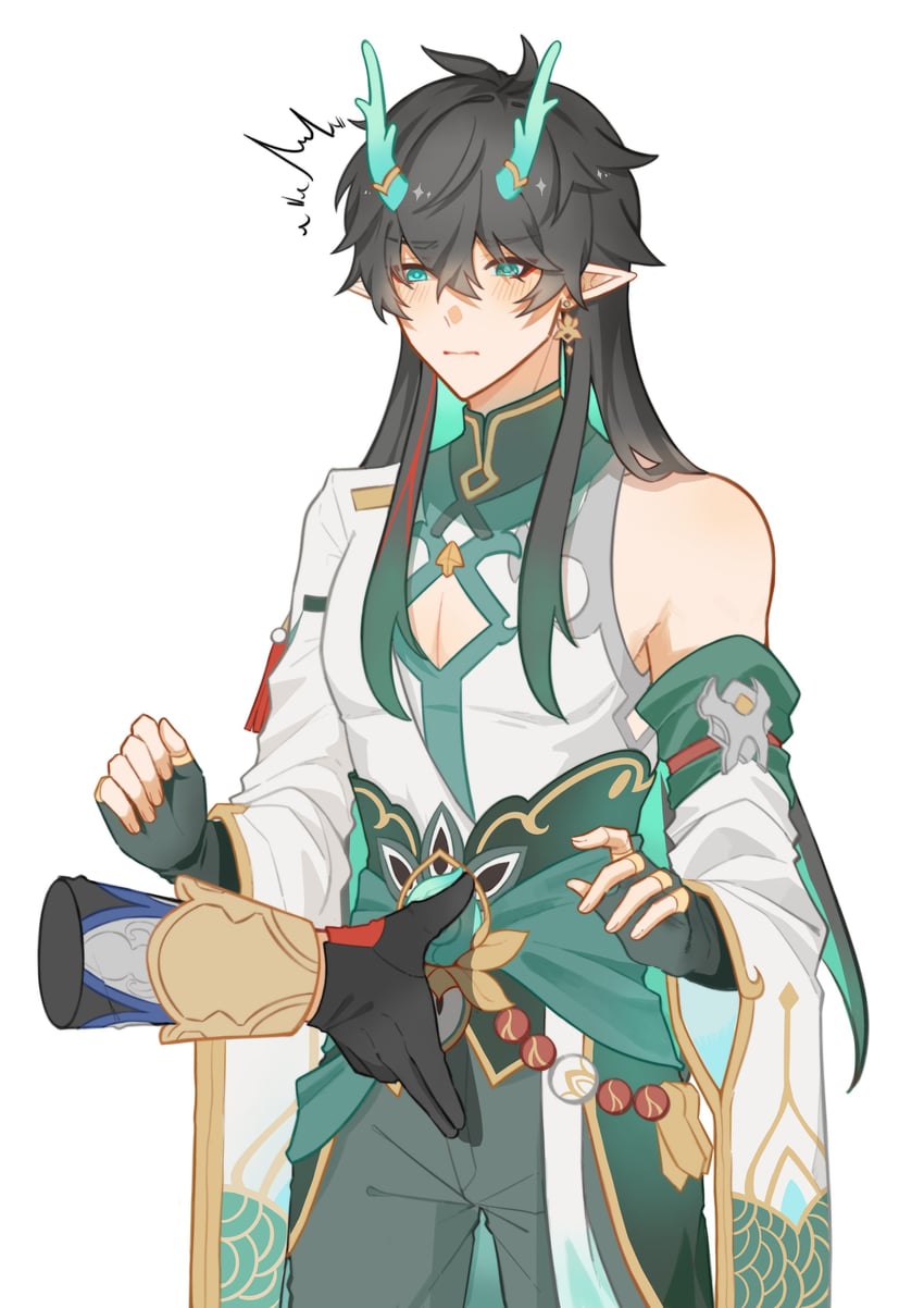 dan heng and blade (honkai and 1 more) drawn by sixueshuangnian