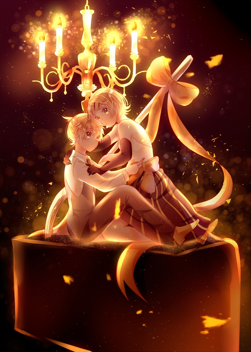 kagamine rin and kagamine len (vocaloid) drawn by razuko_(raspberry_aaa)