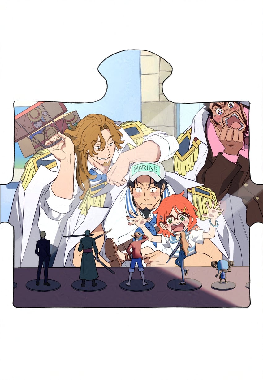 nami, monkey d. luffy, roronoa zoro, sanji, tony tony chopper, and 4 more (one piece and 1 more) drawn by murokan_77