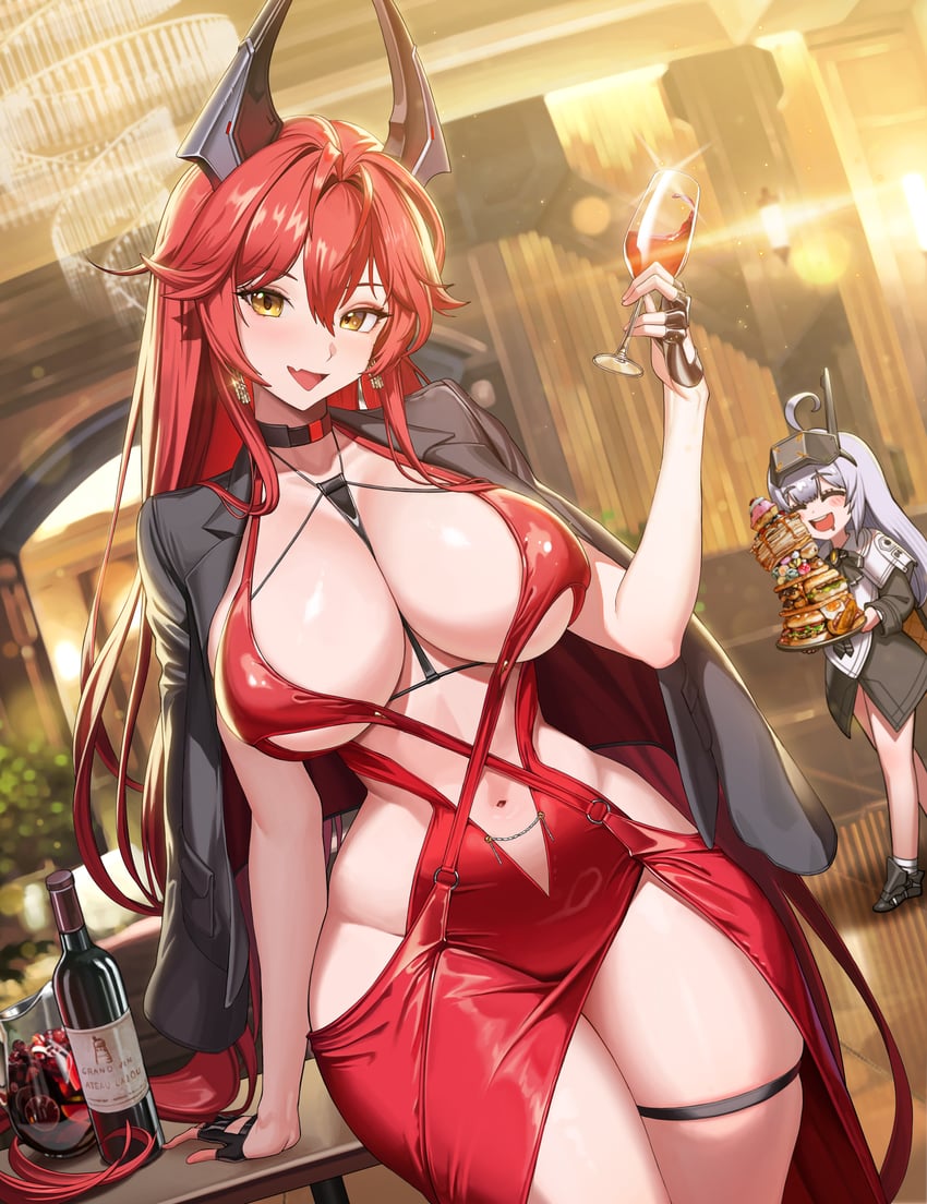 red hood and snow white (goddess of victory: nikke) drawn by yoo_jaesang