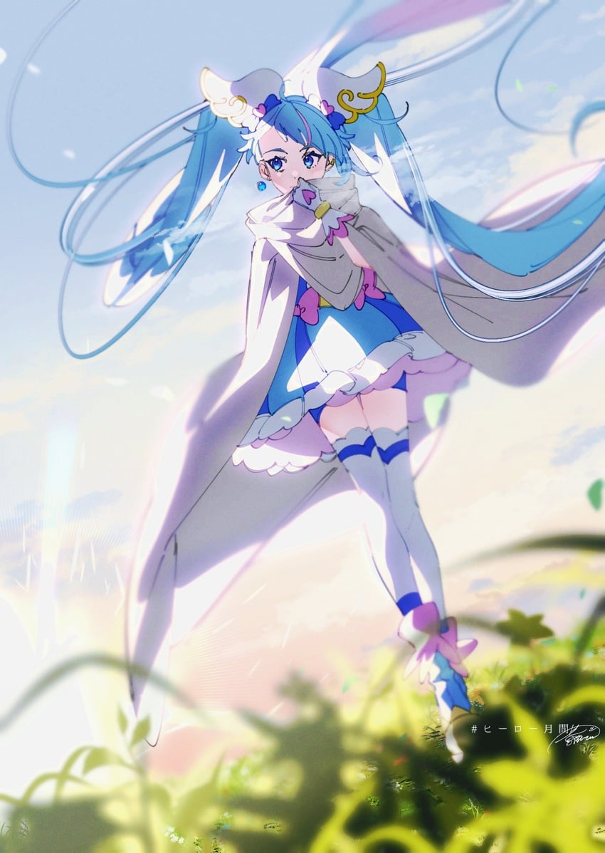sora harewataru and cure sky (precure and 1 more) drawn by aoi_tete