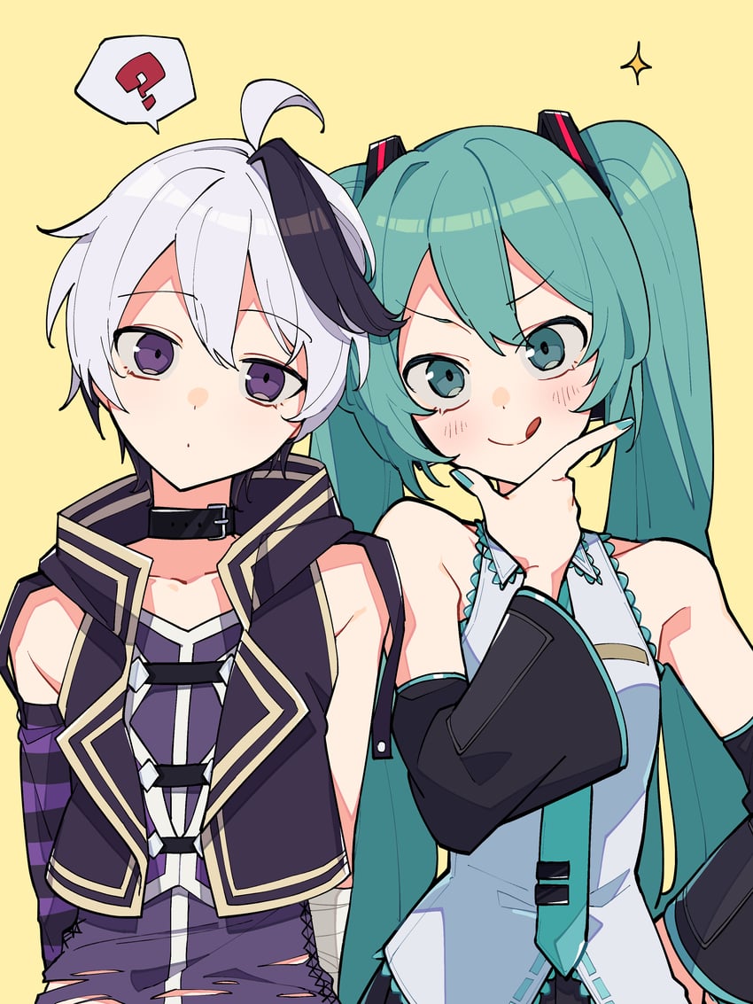 hatsune miku and flower (vocaloid) drawn by odd_(miyoru)