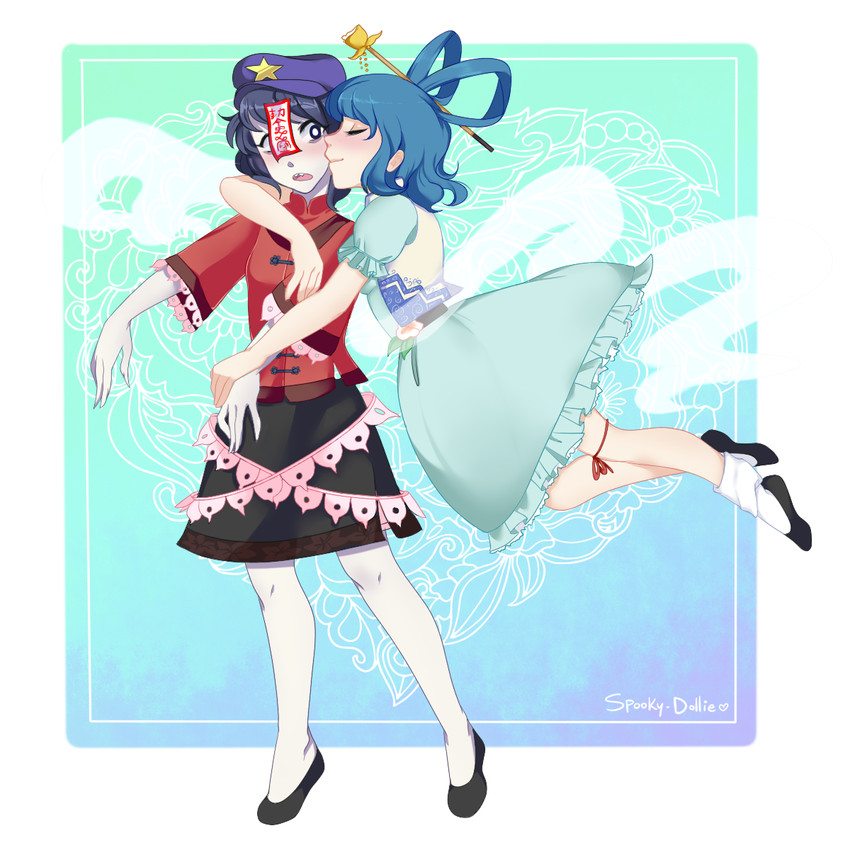 kaku seiga and miyako yoshika (touhou) drawn by spooky-dollie