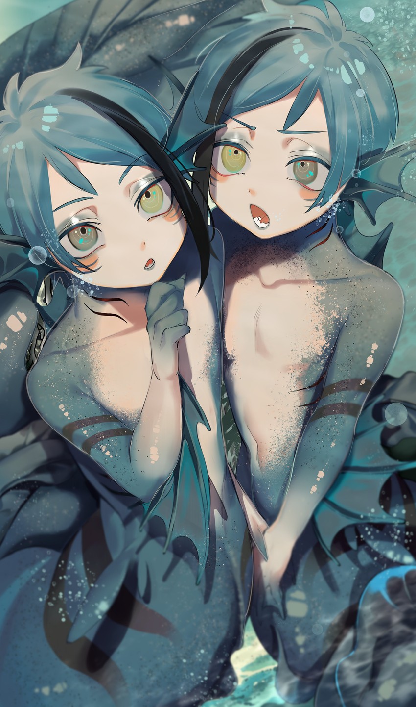 floyd leech and jade leech (twisted wonderland) drawn by nari_(kal_brot)