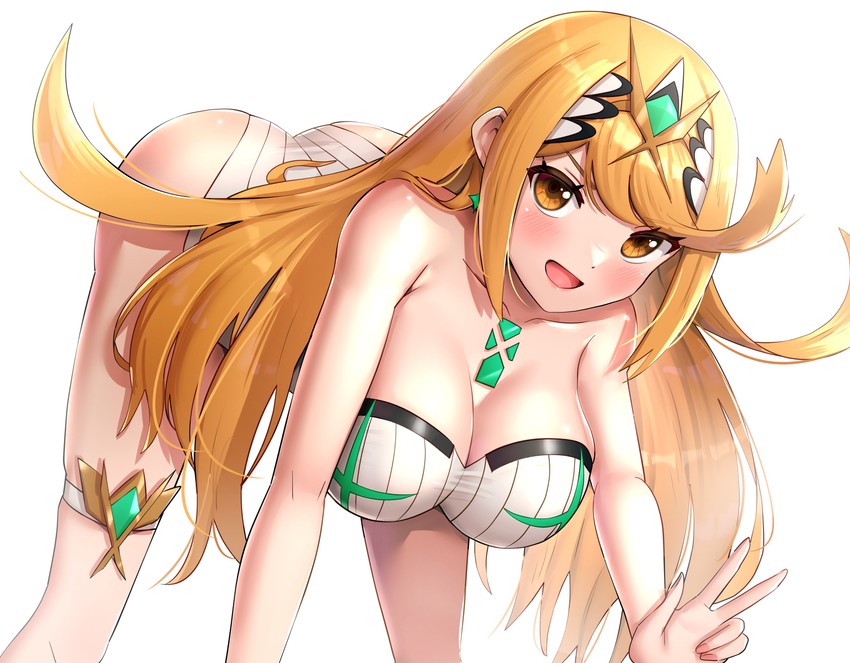 mythra (xenoblade chronicles and 1 more) drawn by gonzarez