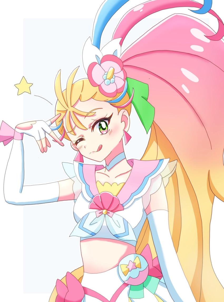 natsuumi manatsu and cure summer (precure and 1 more) drawn by momotarouooi