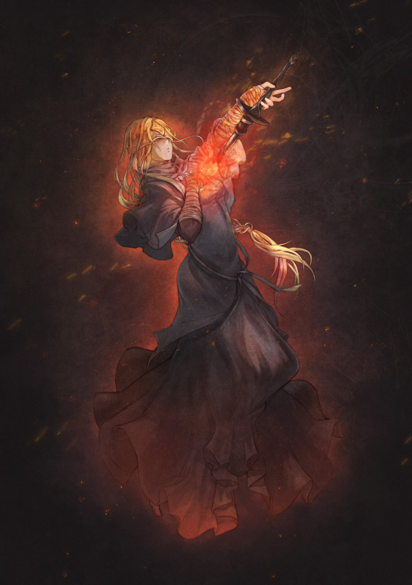 fire keeper (dark souls and 1 more) drawn by bai_rui