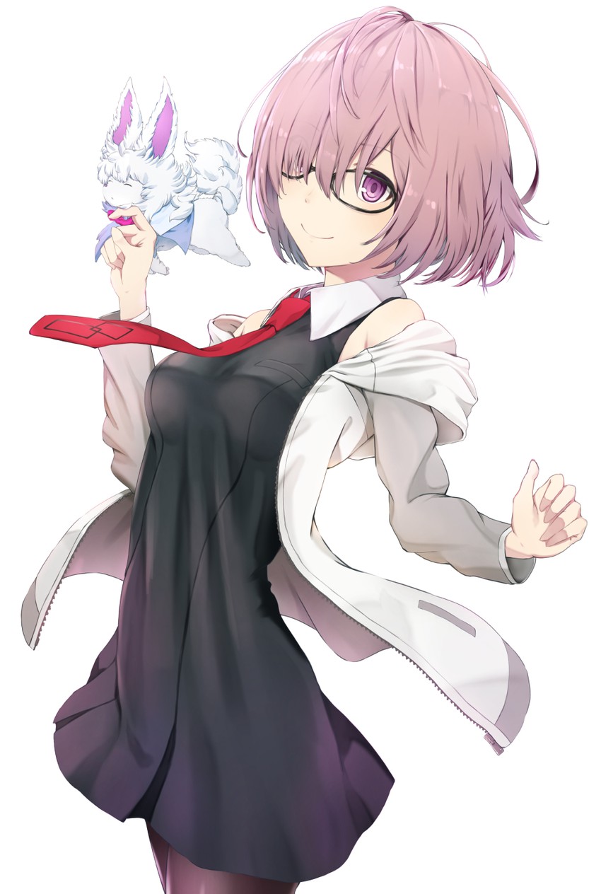 mash kyrielight and fou (fate and 1 more) drawn by piisu
