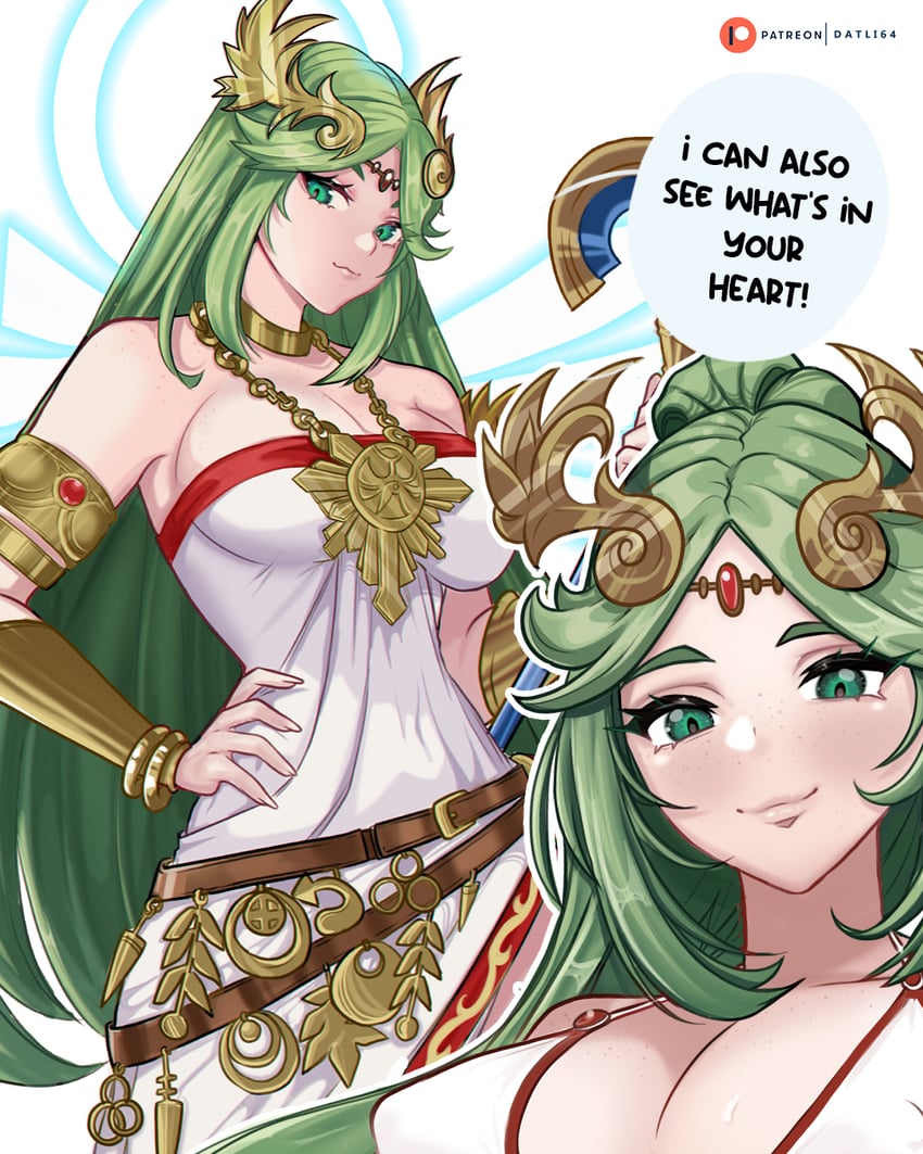 palutena (kid icarus and 1 more) drawn by datli64
