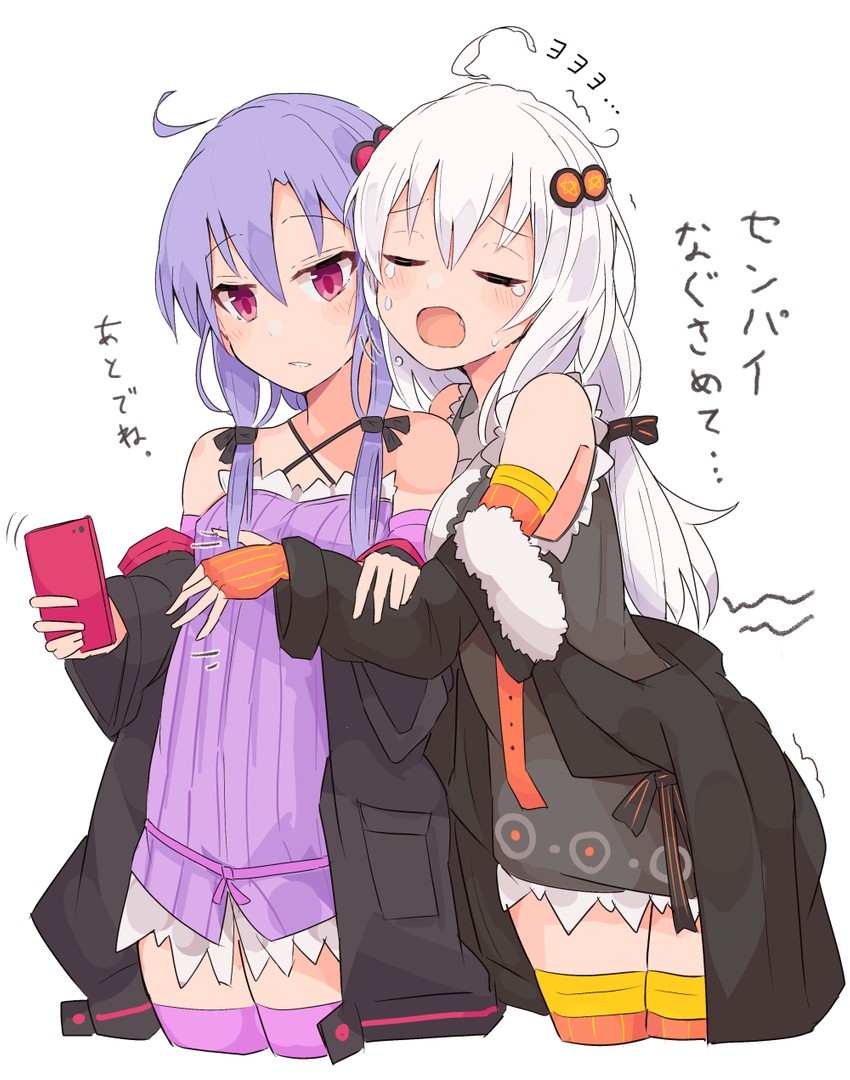 yuzuki yukari and kizuna akari (vocaloid and 1 more) drawn by kujira_hebi
