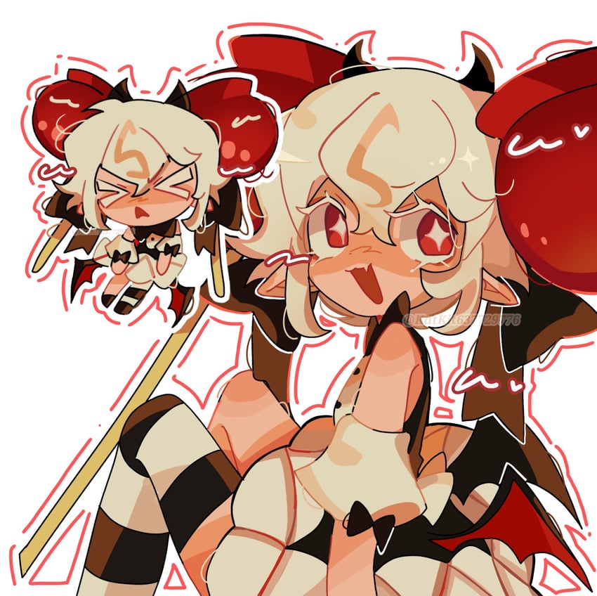 candy apple cookie (cookie run and 1 more) drawn by katkit637729776