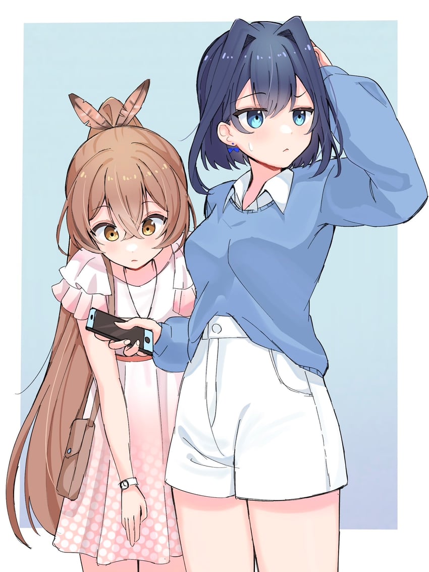 ouro kronii and nanashi mumei (hololive and 1 more) drawn by shunnukiki