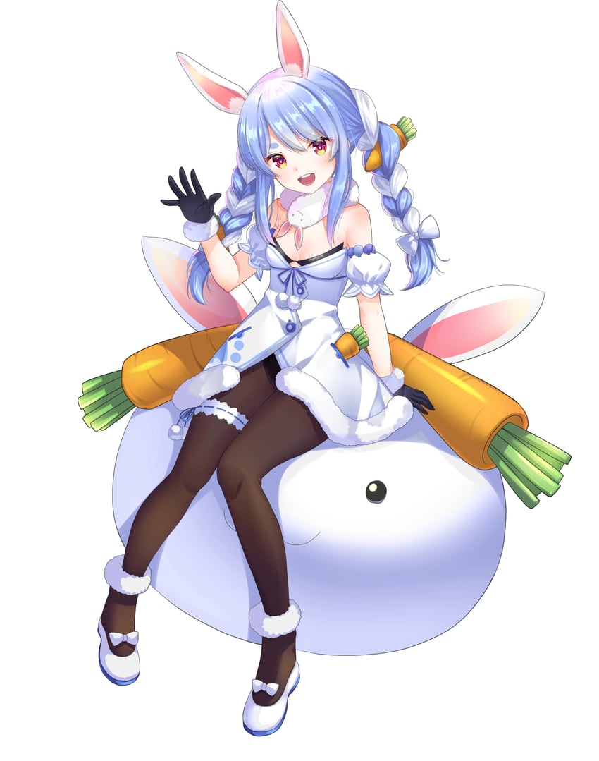 usada pekora, don-chan, and pekomon (hololive) drawn by ishida_aya