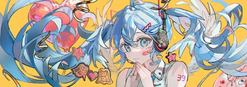 hatsune miku (vocaloid and 2 more) drawn by lunar_(lunar_815)