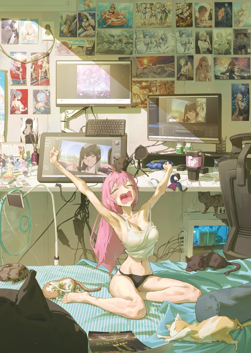 hatsune miku, sensei, asuna, mika, toki, and 19 more (original and 11 more) drawn by jhigf