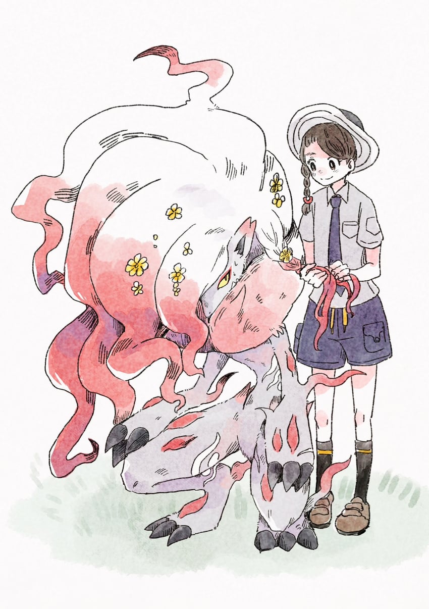 juliana and hisuian zoroark (pokemon and 1 more) drawn by ii_ebidashi