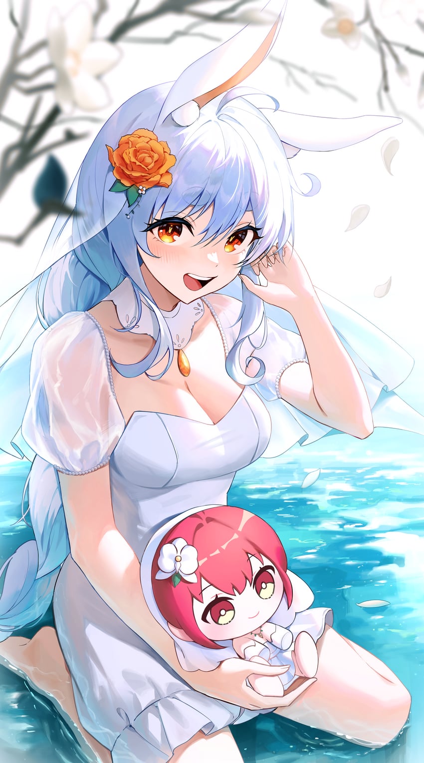 houshou marine and usada pekora (hololive) drawn by jizo_3x357