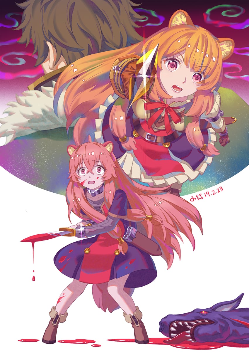 raphtalia and iwatani naofumi (tate no yuusha no nariagari) drawn by shui_qian_he_kafei