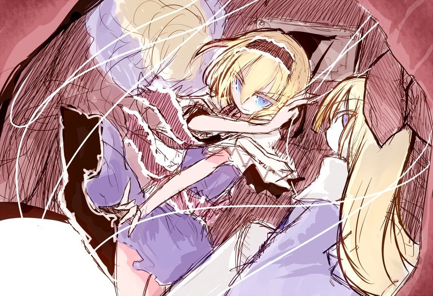 alice margatroid and shanghai doll (touhou) drawn by tsuzuku_(hayamisyoto)