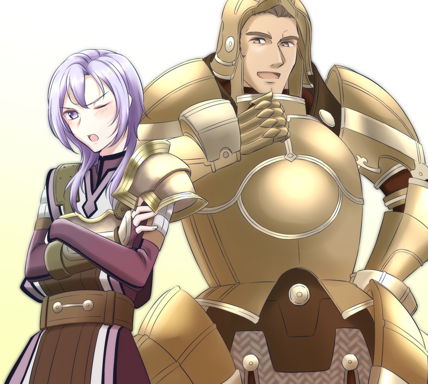 leon and valbar (fire emblem and 1 more) drawn by kakiko210
