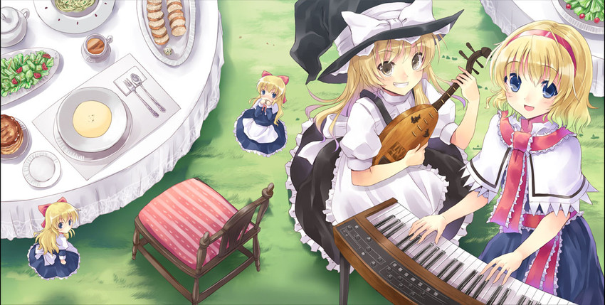 kirisame marisa and alice margatroid (touhou) drawn by hyuuga_azuri