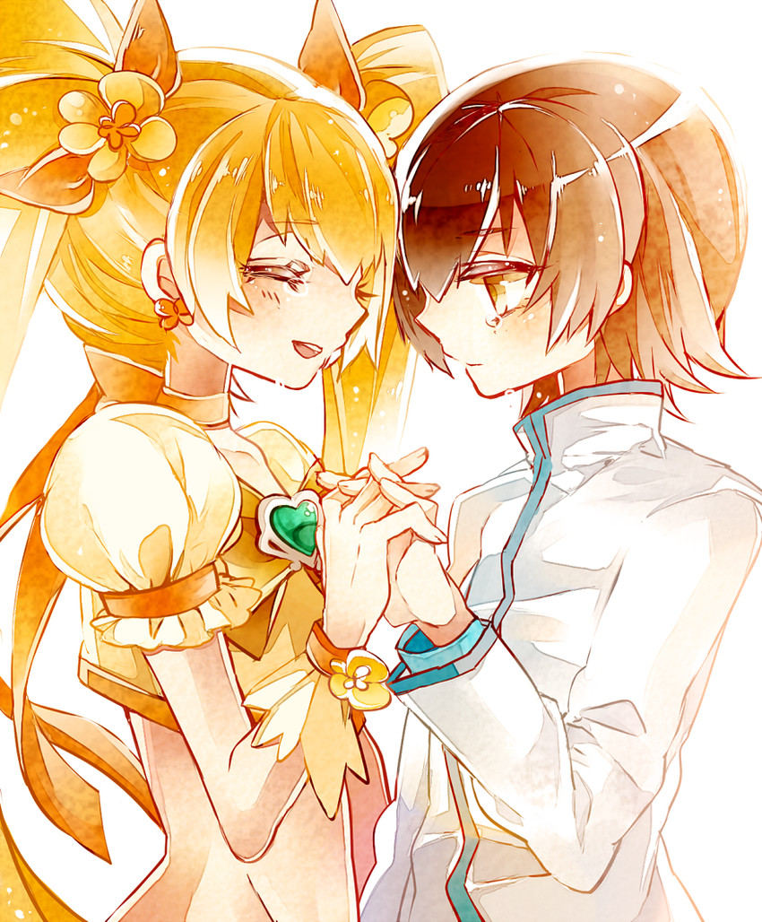 myoudouin itsuki and cure sunshine (precure and 1 more) drawn by yuucho_(cololal)