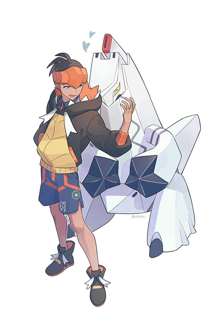 raihan and duraludon (pokemon and 1 more) drawn by pankona_(ubsssss)
