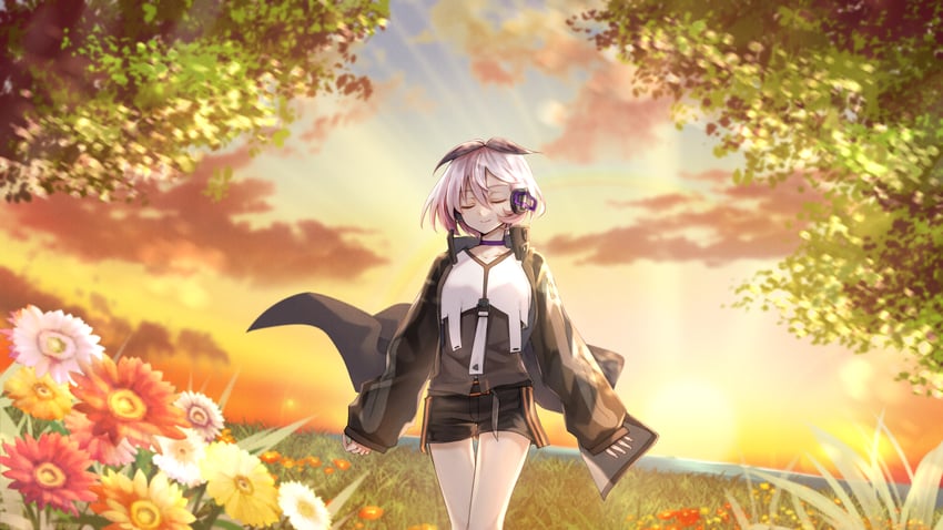 flower and ci flower (vocaloid and 1 more) drawn by putty_(kusanntonn)