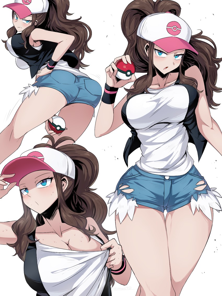 hilda (pokemon and 1 more) drawn by shimure_(460)