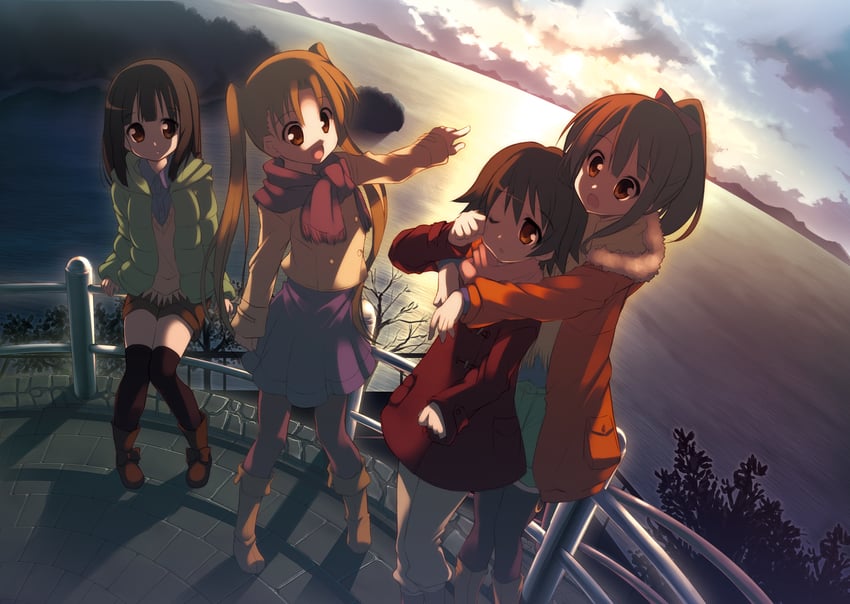 sawatari fuu, sakurada maon, hanawa kaoru, and okazaki norie (tamayura) drawn by hoppege