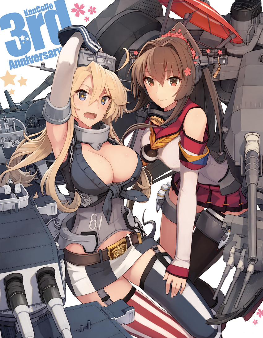 yamato and iowa (kantai collection) drawn by shizuma_yoshinori