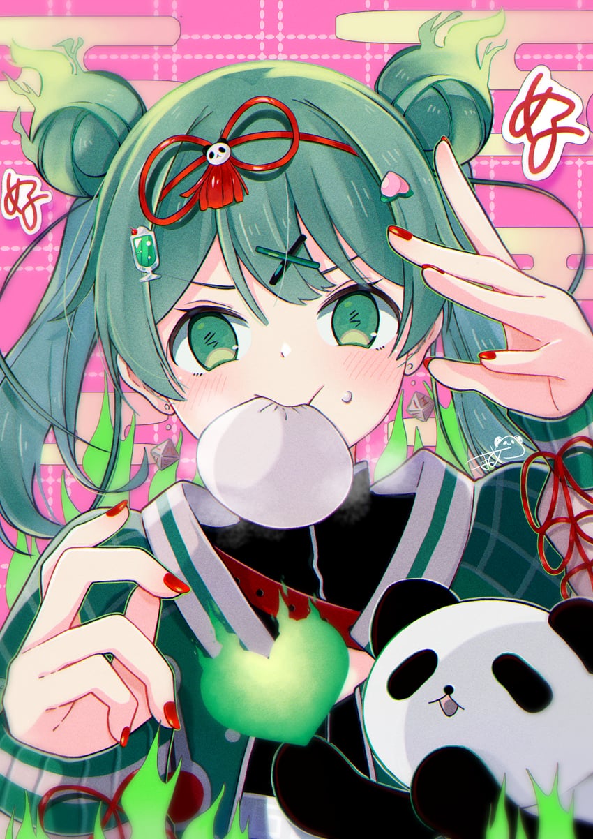 hatsune miku (vocaloid and 1 more) drawn by kitsunemame