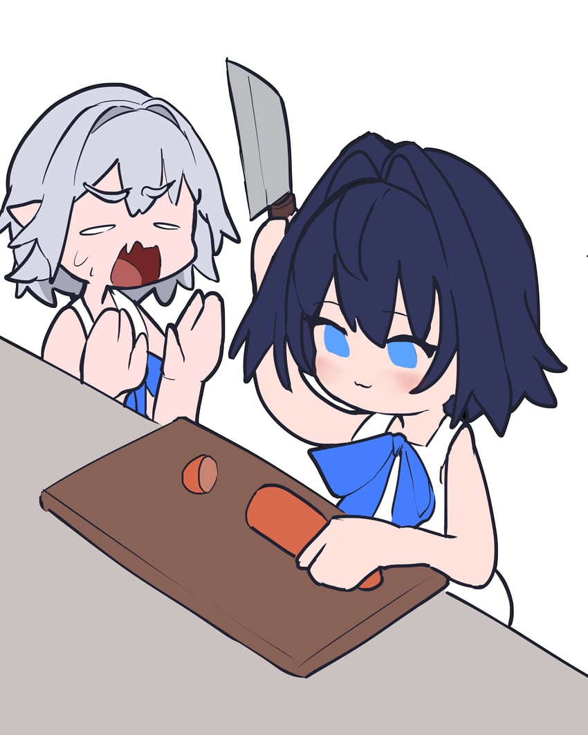 ouro kronii and boros (hololive and 1 more) drawn by daaku_(koizumi_arata)