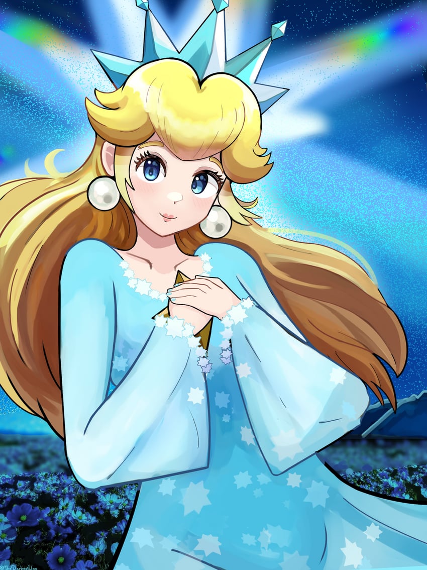 princess peach and super radiant peach (mario and 1 more) drawn by thedarkestuno