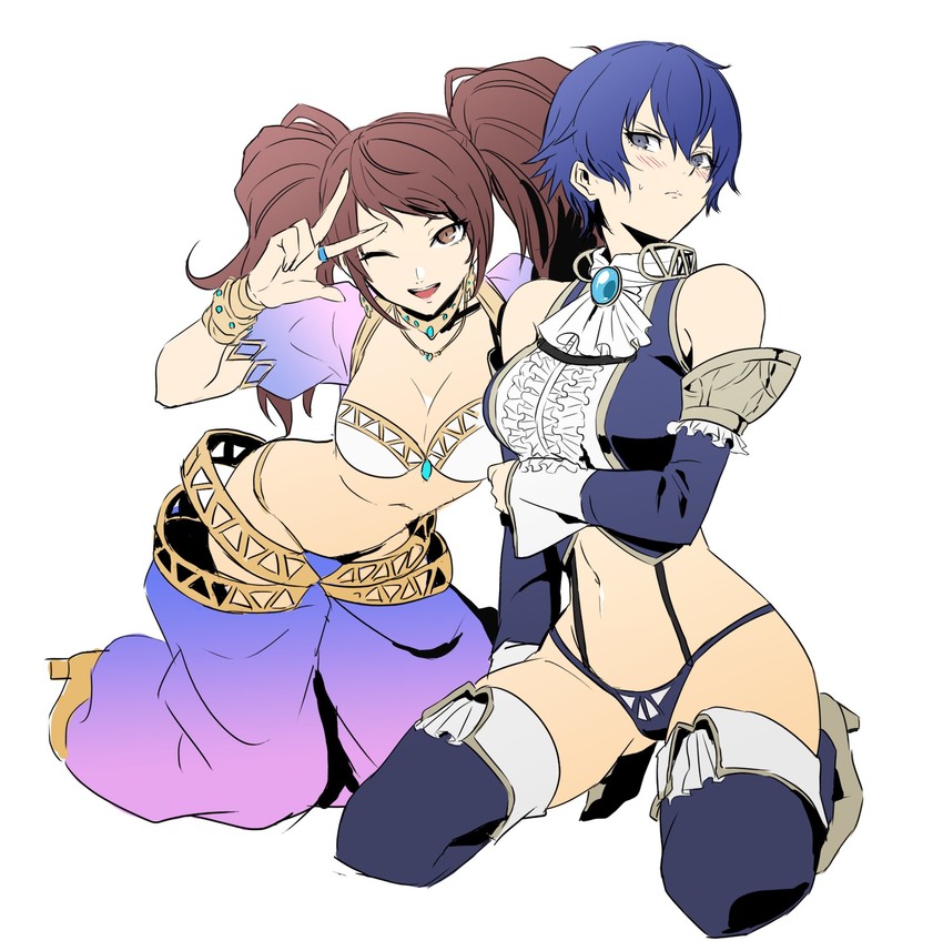 shirogane naoto and kujikawa rise (persona and 3 more) drawn by igusaharu