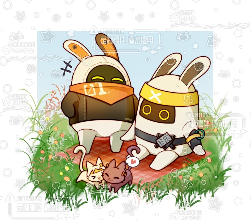 belle, eous, asaba harumasa, and asaboo (zenless zone zero) drawn by renee_9300