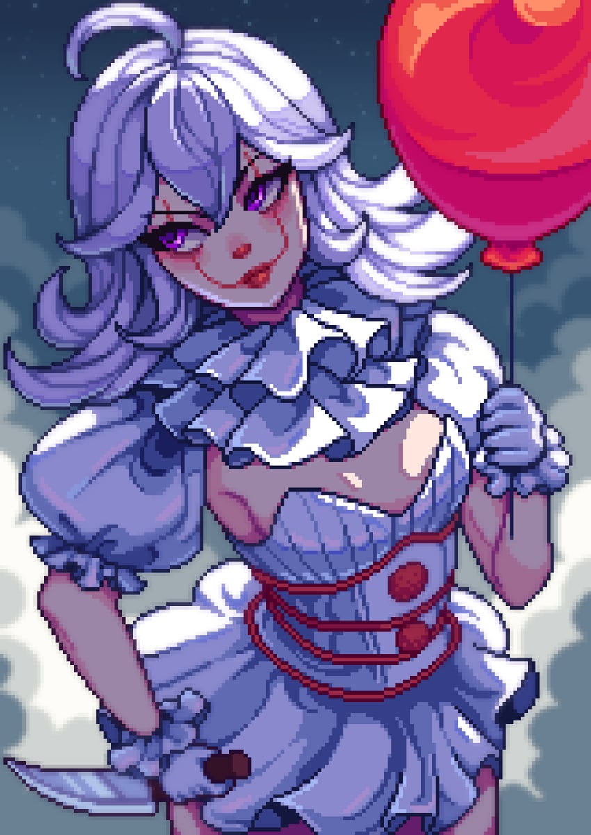 pennywise and satomi (it and 1 more) drawn by yumykon