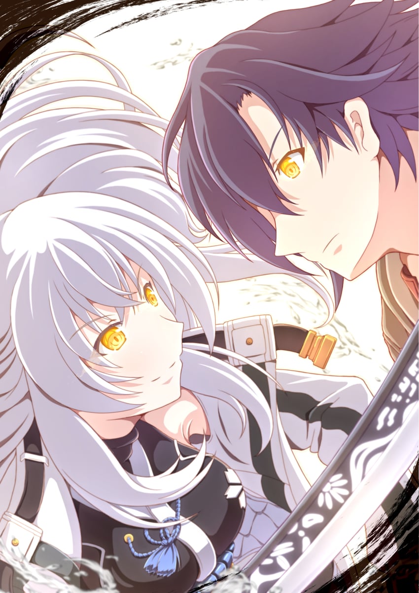 rean schwarzer and shizuna rem misurugi (eiyuu densetsu and 2 more) drawn by binzume_suika