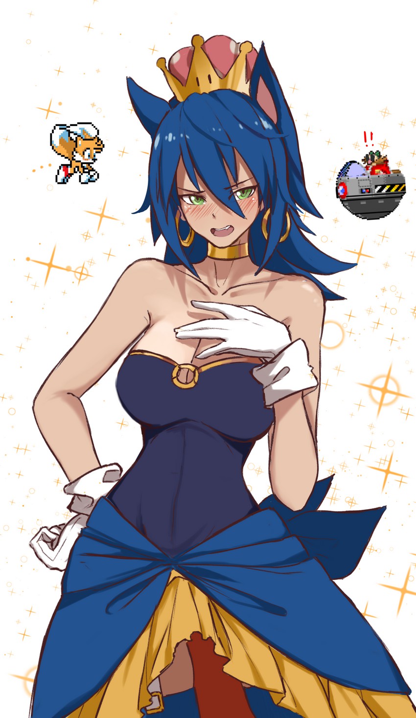sonic the hedgehog, tails, and dr. eggman (mario and 2 more) drawn by dishwasher1910
