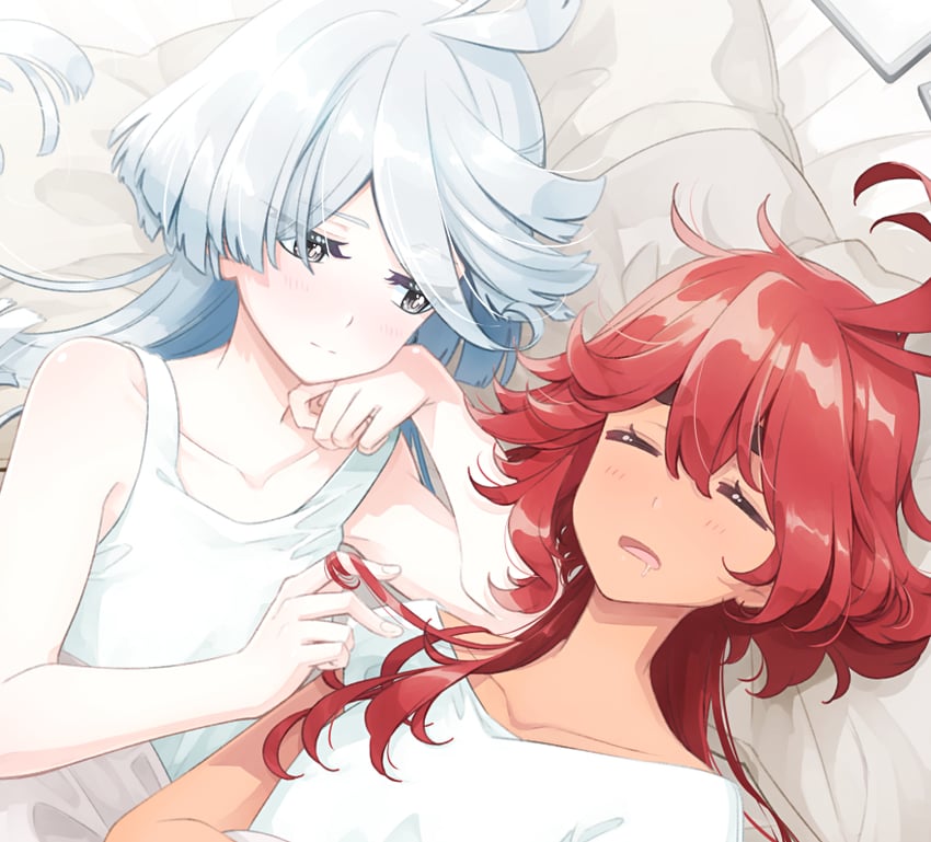 suletta mercury and miorine rembran (gundam and 1 more) drawn by sakuraba_yuuki