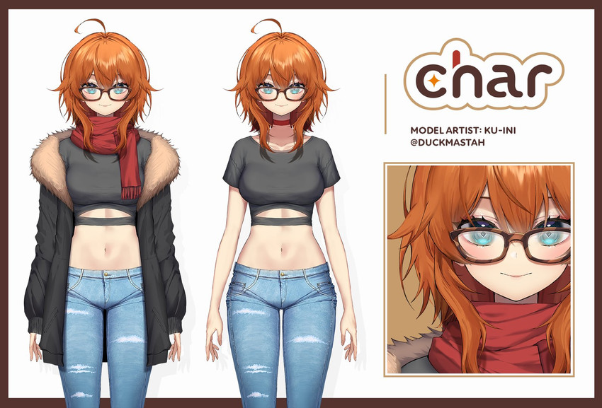 char (indie virtual youtuber) drawn by ku-ini