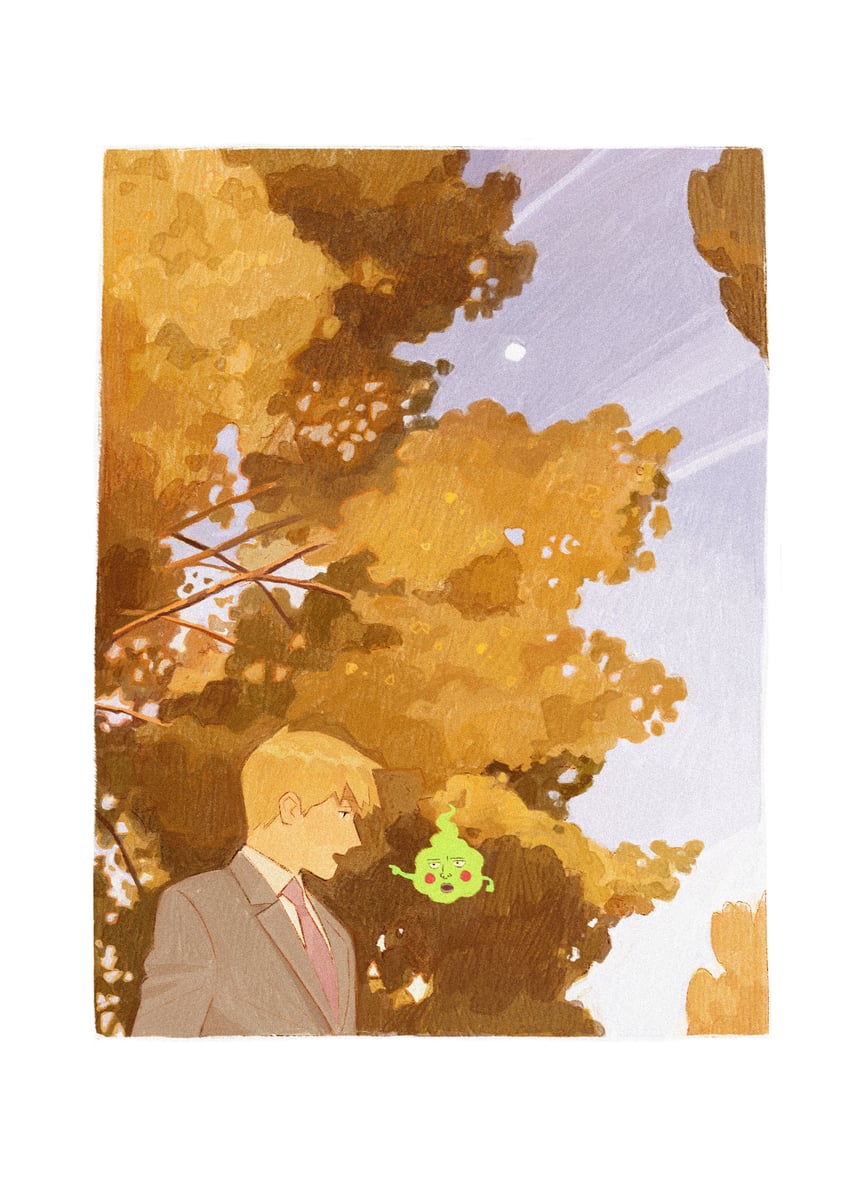 reigen arataka and ekubo (mob psycho 100) drawn by nbgpart