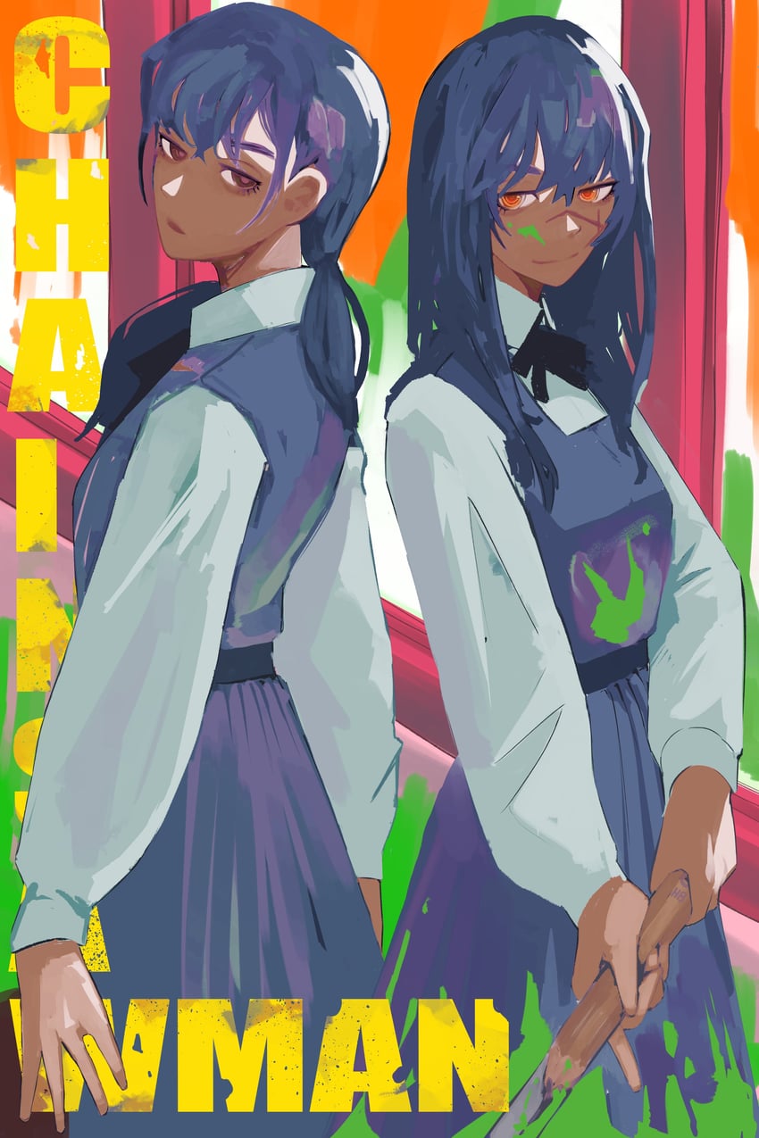 yoru and mitaka asa (chainsaw man) drawn by pea_(poopingirl)