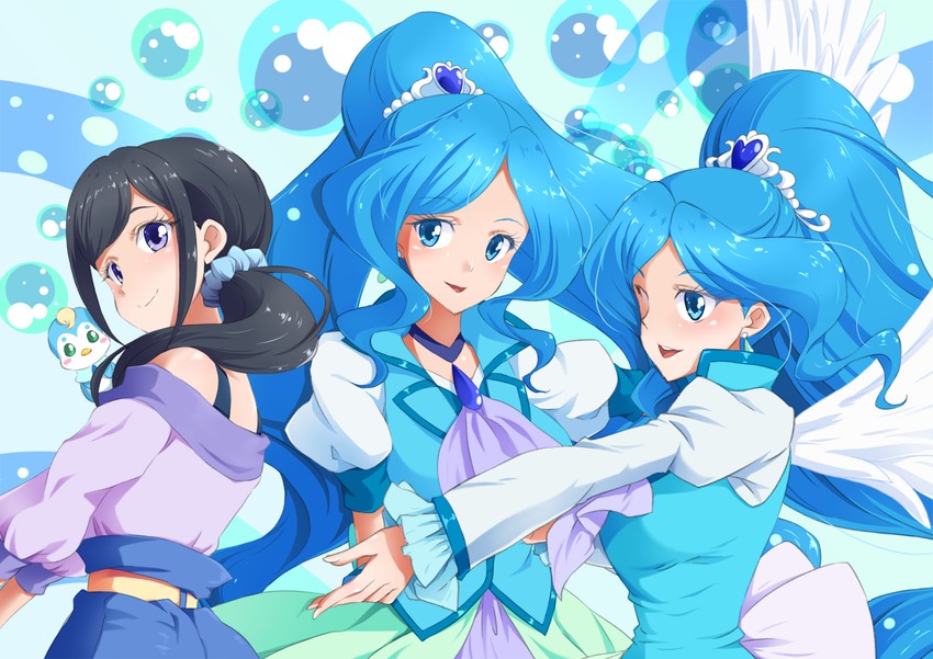 sawaizumi chiyu, cure fontaine, and pegitan (precure and 1 more) drawn by shiruppo